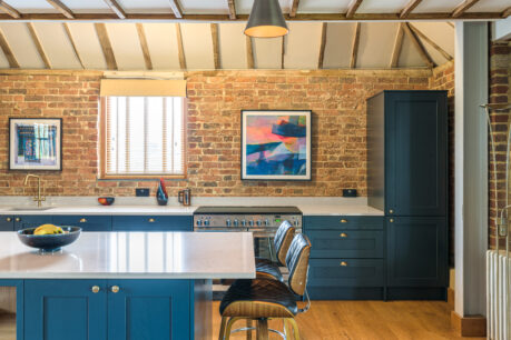 Blue with White top Kitchen